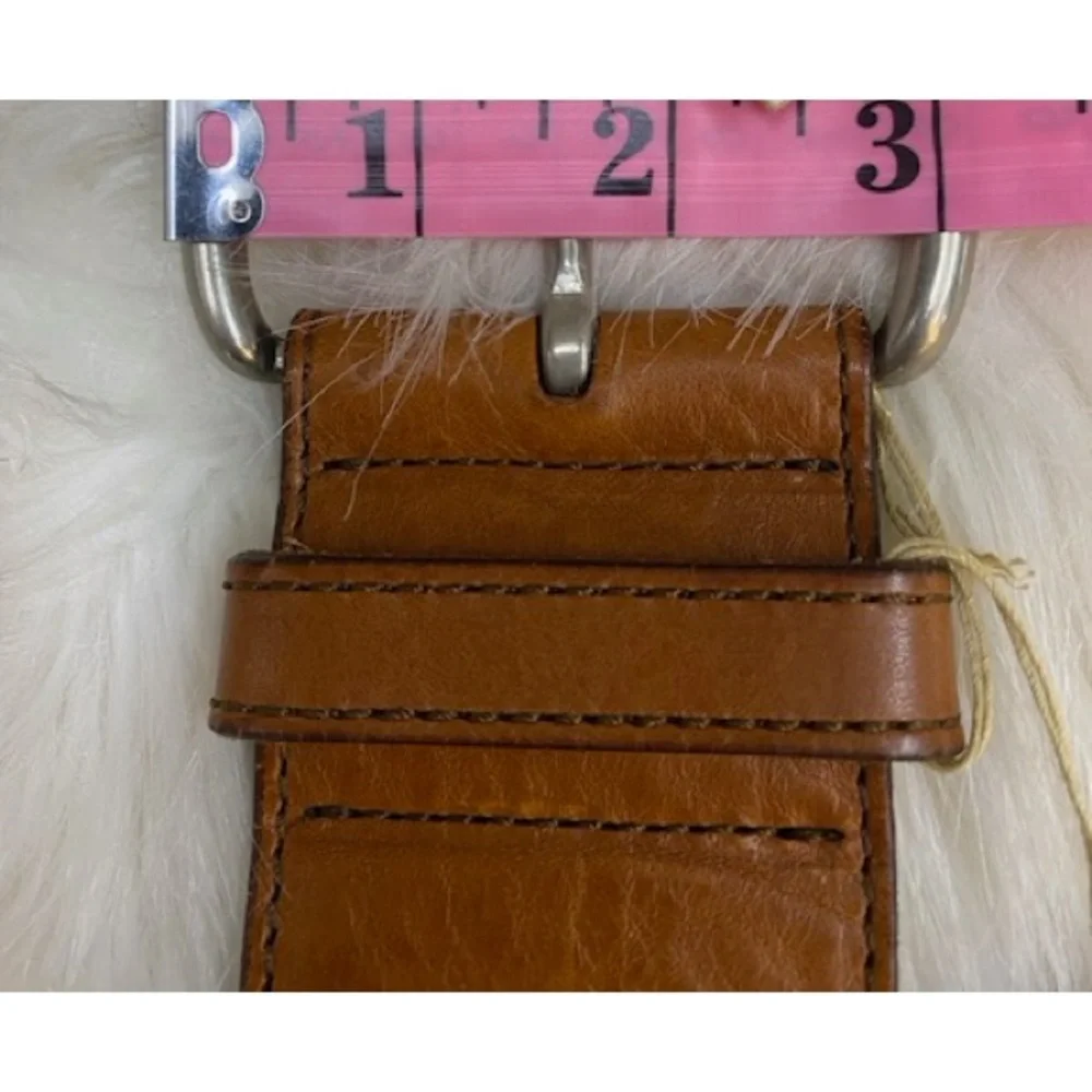 Theory leather belt‎ RARE Italian leather luxury Belt brass handmade Italy S M